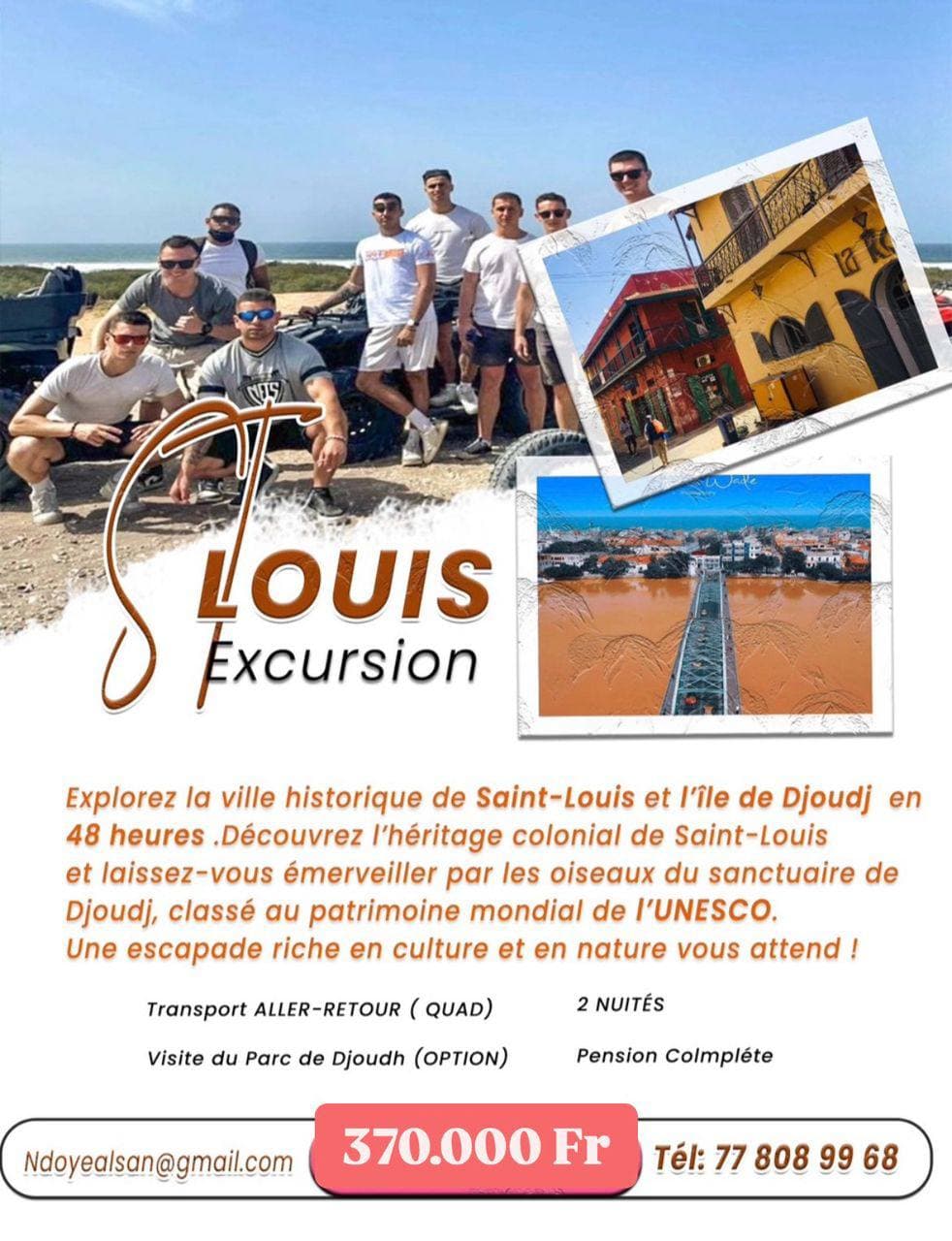EXCURSION LAC ROSE - SAINT LOUIS